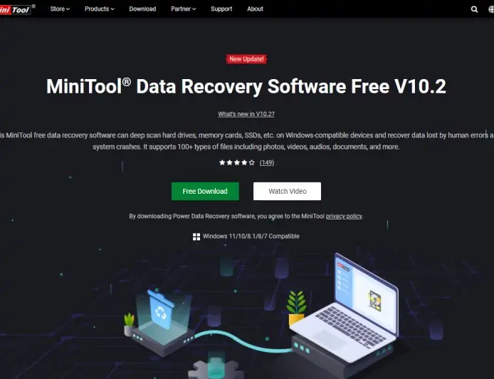 “Minitool’’ The best data recovery tool for free!