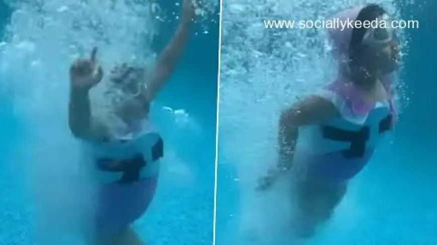 MS Dhoni's Daughter Ziva Taking Plunge into Pool is Refreshing! Watch Viral Video