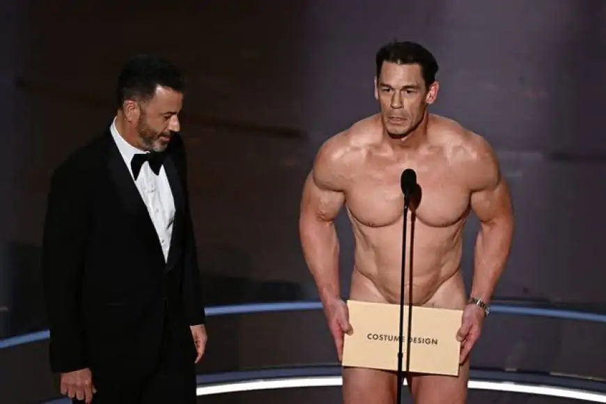 The Awkward Moment: John Cena Presents the Best Costume Award in His Nude At The OSCARS 2024