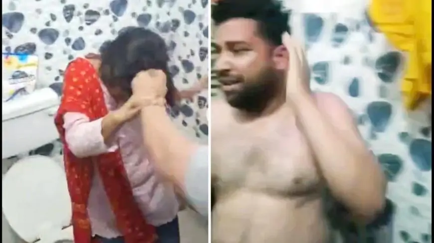 Kasganj Doctor Wife Viral Video: Wife caught with two lovers in hotel, caused a scene