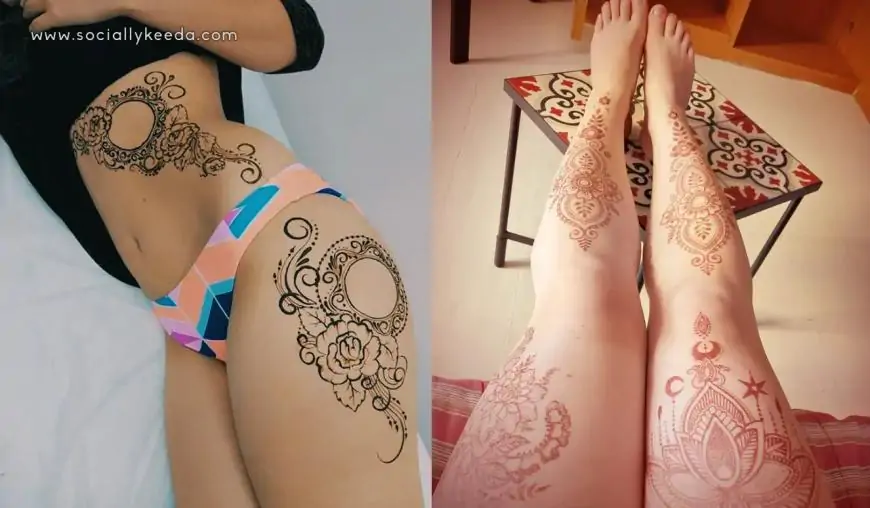 Suhagrat Bridal Mehndi: Thighs, Private Part, and Body Mehndi Ideas