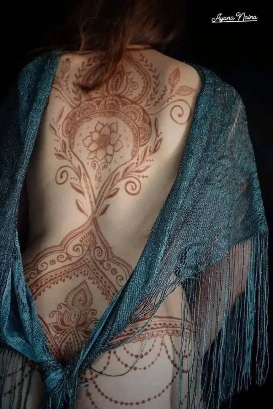 Back side body Mehndi