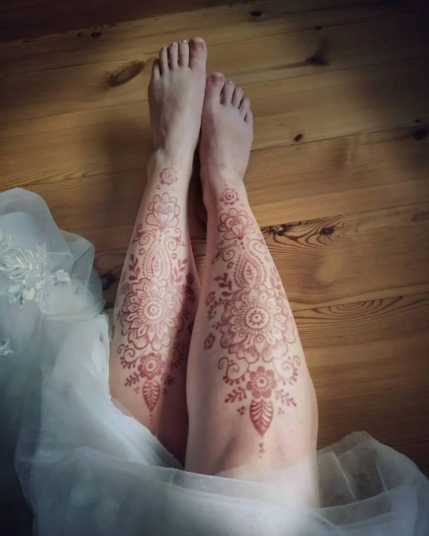 Suhagrat Bridal Mehndi: Thighs, Private Part, and Body Mehndi Ideas