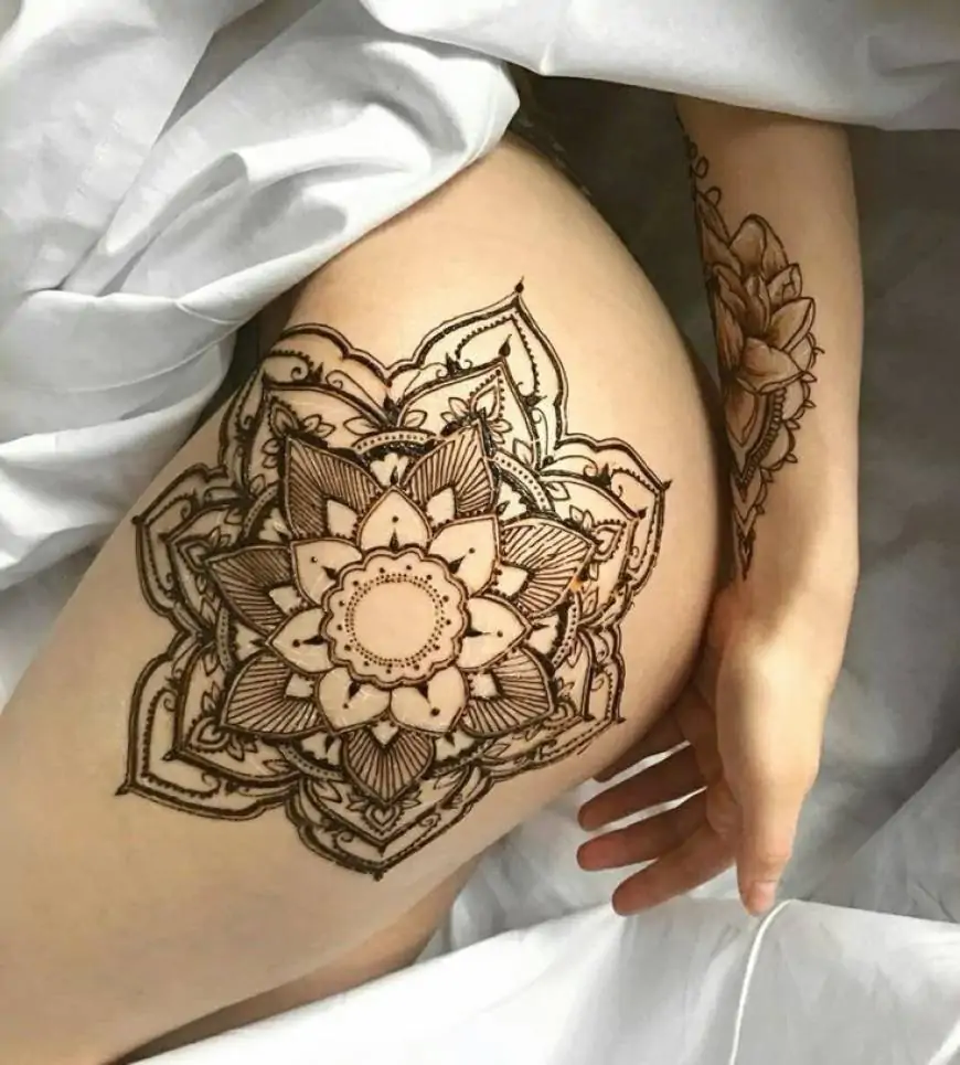 Suhagrat Bridal Mehndi: Thighs, Private Part, and Body Mehndi Ideas