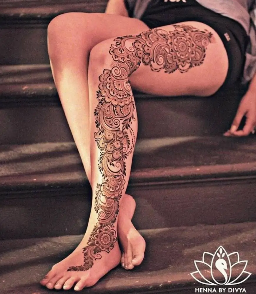 Suhagrat Bridal Mehndi: Thighs, Private Part, and Body Mehndi Ideas