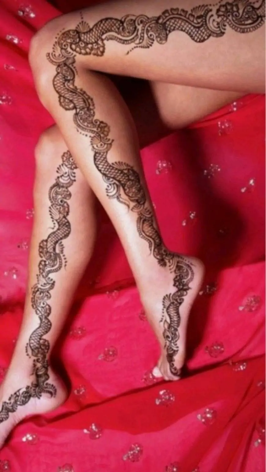 Suhagrat Bridal Mehndi: Thighs, Private Part, and Body Mehndi Ideas