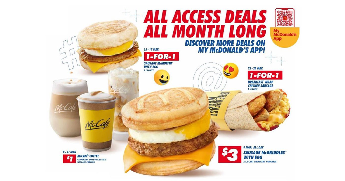 Promo Watch Out For The Upcoming 3 Deal And 1 For 1 Promotions Exclusively On My Mcdonald S App This March Learn More Here Socially Keeda