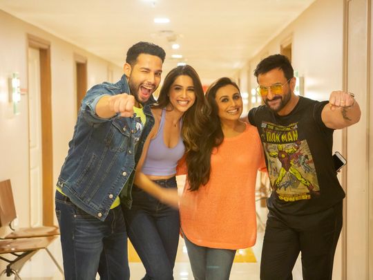 Siddhant Chaturvedi, Sharvari, Rani Mukerji and Saif Ali Khan, the cast of 'Bunty Aur Babli 2’