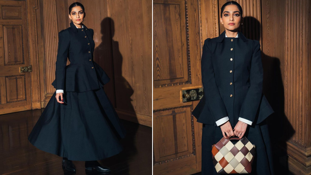 Sonam Kapoor Flaunts Power Dressing in Edgy Black Skirt Suit; See PHOTOS