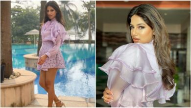 Miss Universe 2021 Harnaaz Kaur Sandhu Stuns in a Lilac Pankaj & Nidhi Dress