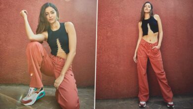 Gehraiyaan Promotions: Ananya Panday Opts For A Casual Look With A Front Rib-Knit Tank Top And High Waist Wide Leg Jeans (View Pics)
