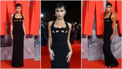 Zoe Kravitz is Effortlessly Chic and Supremely Hot in Her Black Saint Laurent Dress at The Batman's London Premiere